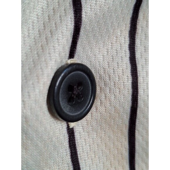 Vintage Warstic Baseball Jersey Striped Button-Up Short Sleeve Buffalo Logo - Picture 4 of 8